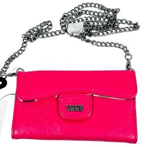 Vans Talk About It Cell Phone Wallet Crossbody Purse Lollipop Red Clutch Chain